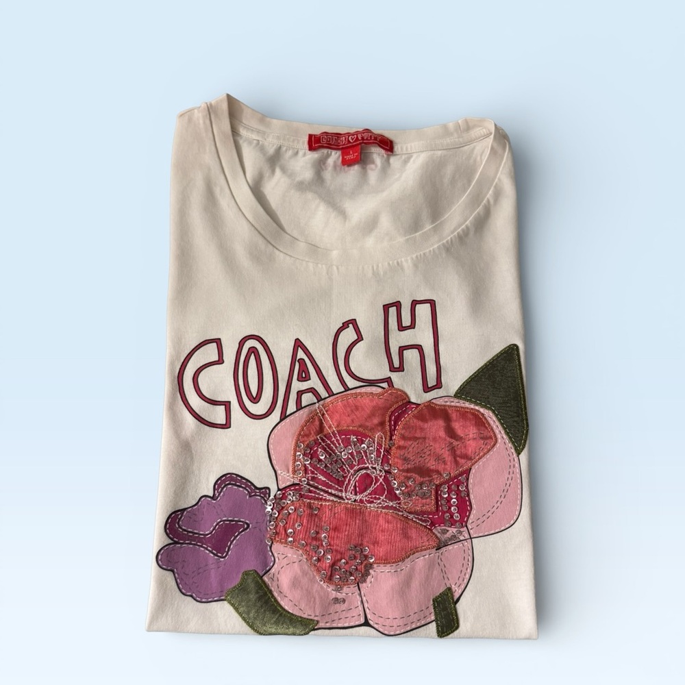 Coach Poppy Floral T Shirt . - Picture 4 of 6